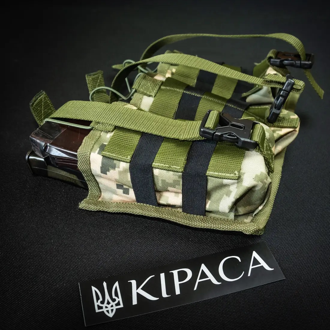 Підсумок під 6 магазинів АК Kirasa з кордури піксель (Арт.KI243) - Зображення 2