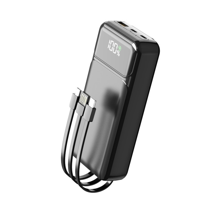Power Bank Aspor A316 Fast Charge 20000mAh (USB-C/USB/Type-C/Lightning/22.5W)- чорний (900146)