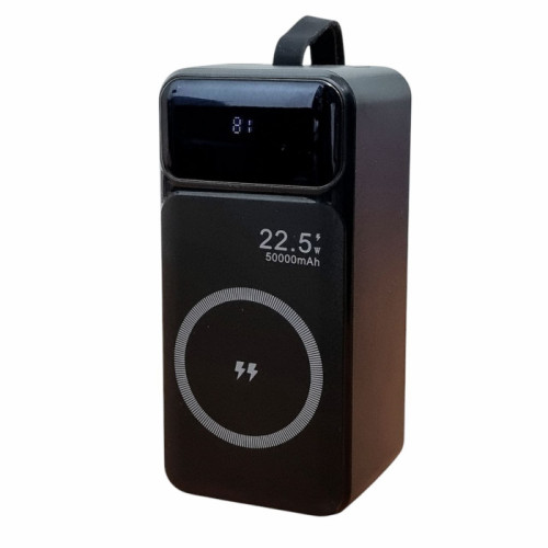 Power Bank 50000mAh 22.5W + Wireless Charge (2USB/2USB-C)- чорний (900162)