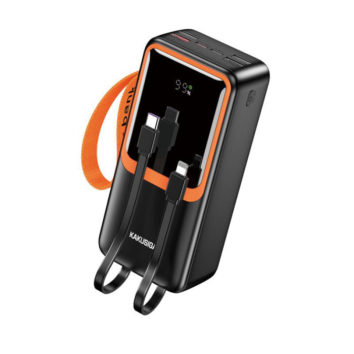 Power Bank Kakusiga KSC-1089 30000mAh (4USB/2USB-C/22.5W)- чорний (900175)